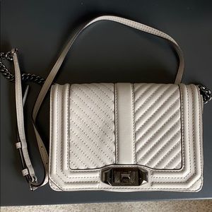 Small Rebecca minkoff love chevron quilt: gunmetal